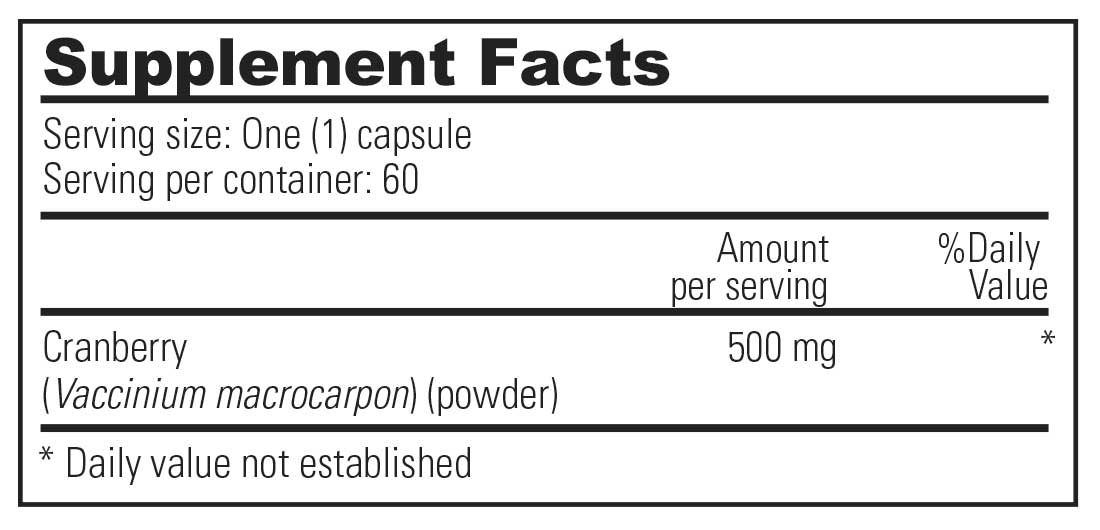 Cranberry 500 Mg - Sunvit Life